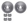 6502-13219 Brake Rotors w/5000 Advanced Brake Pads Kit, 2017-2020 Multiple Makes/Models, Position: Rear - image 1
