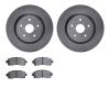 6502-13234 Brake Rotors w/5000 Advanced Brake Pads Kit, Fits Select Subaru, Position: Front - image 1