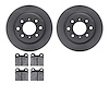 6502-16003 Brake Rotors w/5000 Advanced Brake Pads Kit, 1964-1994 Alfa Romeo, Position: Rear - image 1