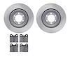6502-16009 Brake Rotors w/5000 Advanced Brake Pads Kit, 1975-1979 Alfa Romeo, Position: Rear