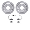6502-20053 Brake Rotors w/5000 Advanced Brake Pads Kit, 1987-1989 Jaguar, Position: Rear - image 1
