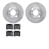 6502-20058 Brake Rotors w/5000 Advanced Brake Pads Kit, 1983-1993 Jaguar, Position: Rear - image 1