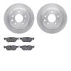 6502-20067 Brake Rotors w/5000 Advanced Brake Pads Kit, 1990-1995 Jaguar, Position: Rear - image 1