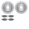 6502-20073 Brake Rotors w/5000 Advanced Brake Pads Kit, 1995-1997 Jaguar, Position: Rear - image 1