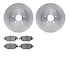 6502-20091 Brake Rotors w/5000 Advanced Brake Pads Kit, 2001-2008 Multiple Makes/Models, Position: Front
