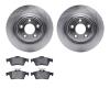6502-20158 Brake Rotors w/5000 Advanced Brake Pads Kit, 2006-2008 Jaguar, Position: Rear - image 1
