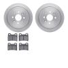 6502-21047 Brake Rotors w/5000 Advanced Brake Pads Kit, 1995-1997 Kia/Hyundai/Genesis, Position: Rear - image 1