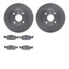 6502-21056 Brake Rotors w/5000 Advanced Brake Pads Kit, 1994-2000 Kia/Hyundai/Genesis, Position: Front - image 1
