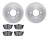 6502-21065 Brake Rotors w/5000 Advanced Brake Pads Kit, 2004-2009 Kia/Hyundai/Genesis, Position: Rear - image 1