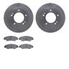 6502-21071 Brake Rotors w/5000 Advanced Brake Pads Kit, 1998-2002 Kia/Hyundai/Genesis, Position: Front - image 1