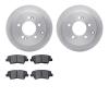 6502-21091 Brake Rotors w/5000 Advanced Brake Pads Kit, 2010-2013 Kia/Hyundai/Genesis, Position: Rear - image 1