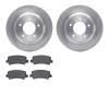 6502-21100 Brake Rotors w/5000 Advanced Brake Pads Kit, 2016-2017 Kia/Hyundai/Genesis, Position: Rear - image 1