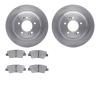 6502-21180 Brake Rotors w/5000 Advanced Brake Pads Kit, 2017-2020 Kia/Hyundai/Genesis, Position: Rear - image 1