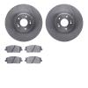6502-21208 Brake Rotors w/5000 Advanced Brake Pads Kit, Fits Select Kia/Hyundai/Genesis, Position: Front - image 1