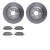 6502-26000 Brake Rotors w/5000 Advanced Brake Pads Kit, Fits Select Tesla, Position: Rear - image 1
