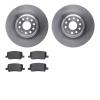 6502-26025 Brake Rotors w/5000 Advanced Brake Pads Kit, 2017-2021 Tesla, Position: Rear - image 1