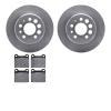 6502-27101 Brake Rotors w/5000 Advanced Brake Pads Kit, 1974-1997 Volvo, Position: Rear - image 1