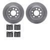 6502-27102 Brake Rotors w/5000 Advanced Brake Pads Kit, 1975-1987 Volvo, Position: Rear - image 1