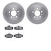 6502-27136 Brake Rotors w/5000 Advanced Brake Pads Kit, 1988-1994 Volvo, Position: Rear - image 1