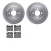 6502-27148 Brake Rotors w/5000 Advanced Brake Pads Kit, 1993-1995 Volvo, Position: Rear - image 1