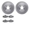 6502-27161 Brake Rotors w/5000 Advanced Brake Pads Kit, 1996-1997 Volvo, Position: Rear - image 1