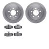 6502-27166 Brake Rotors w/5000 Advanced Brake Pads Kit, 1995-1997 Volvo, Position: Rear - image 1