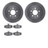 6502-27169 Brake Rotors w/5000 Advanced Brake Pads Kit, 1997-1998 Volvo, Position: Rear - image 1