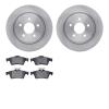 6502-27215 Brake Rotors w/5000 Advanced Brake Pads Kit, 2004-2013 Volvo, Position: Rear - image 1