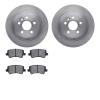 6502-27221 Brake Rotors w/5000 Advanced Brake Pads Kit, 2008-2008 Volvo, Position: Rear - image 1