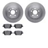 6502-27222 Brake Rotors w/5000 Advanced Brake Pads Kit, 2007-2010 Volvo, Position: Rear - image 1