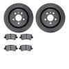 6502-27242 Brake Rotors w/5000 Advanced Brake Pads Kit, 2007-2015 Volvo, Position: Rear - image 1