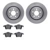 6502-27250 Brake Rotors w/5000 Advanced Brake Pads Kit, 2003-2014 Volvo, Position: Rear - image 1