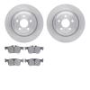 6502-27318 Brake Rotors w/5000 Advanced Brake Pads Kit, 2018-2020 Volvo, Position: Rear - image 1