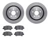 6502-27329 Brake Rotors w/5000 Advanced Brake Pads Kit, 2016-2018 Volvo, Position: Rear - image 1