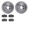 6502-27336 Brake Rotors w/5000 Advanced Brake Pads Kit, Fits Select Volvo, Position: Rear - image 1