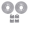 6502-28016 Brake Rotors w/5000 Advanced Brake Pads Kit, 1971-1989 Peugeot, Position: Rear