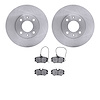 6502-28022 Brake Rotors w/5000 Advanced Brake Pads Kit, 1989-1991 Peugeot, Position: Front - image 1