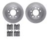 6502-31153 Brake Rotors w/5000 Advanced Brake Pads Kit, 1969-1978 BMW, Position: Rear