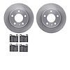 6502-31182 Brake Rotors w/5000 Advanced Brake Pads Kit, 1978-1981 BMW, Position: Rear - image 1