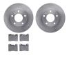 6502-31197 Brake Rotors w/5000 Advanced Brake Pads Kit, 1976-1976 BMW, Position: Front - image 1