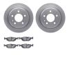 6502-31203 Brake Rotors w/5000 Advanced Brake Pads Kit, 1982-1989 BMW, Position: Rear - image 1