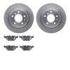 6502-31233 Brake Rotors w/5000 Advanced Brake Pads Kit, 1989-1995 BMW, Position: Rear - image 1