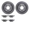 6502-31236 Brake Rotors w/5000 Advanced Brake Pads Kit, 1988-1994 BMW, Position: Rear - image 1
