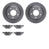 6502-31239 Brake Rotors w/5000 Advanced Brake Pads Kit, 1988-1991 BMW, Position: Rear - image 1