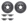 6502-31266 Brake Rotors w/5000 Advanced Brake Pads Kit, 1991-1995 BMW, Position: Rear - image 1