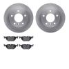 6502-31310 Brake Rotors w/5000 Advanced Brake Pads Kit, 1998-2002 BMW, Position: Rear - image 1