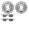 6502-31349 Brake Rotors w/5000 Advanced Brake Pads Kit, 2001-2006 BMW, Position: Rear - image 1