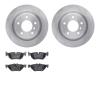 6502-31417 Brake Rotors w/5000 Advanced Brake Pads Kit, 2006-2013 BMW, Position: Rear - image 1