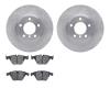 6502-31470 Brake Rotors w/5000 Advanced Brake Pads Kit, 2007-2013 BMW, Position: Front - image 1