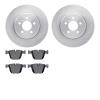 6502-31540 Brake Rotors w/5000 Advanced Brake Pads Kit, 2011-2015 BMW, Position: Rear - image 1